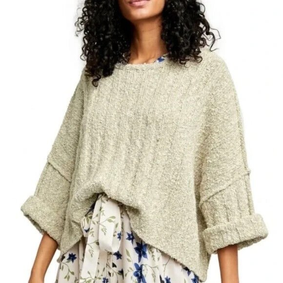 Free People Sweaters - Free People Sweater Good Day Pullover Crop Boxy Oversized